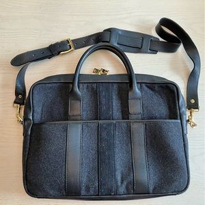 Monte & Coe Italian Wool and Leather Briefcase